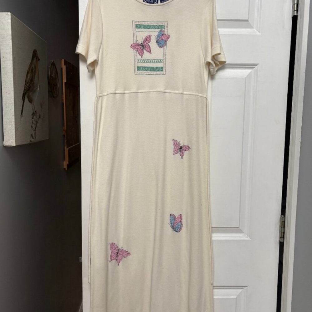 Ivory Butterfly Maxi Dress